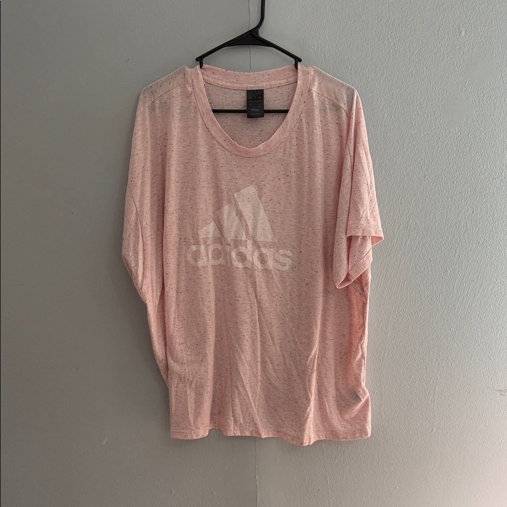 Adidas Light Pink Tee with Logo